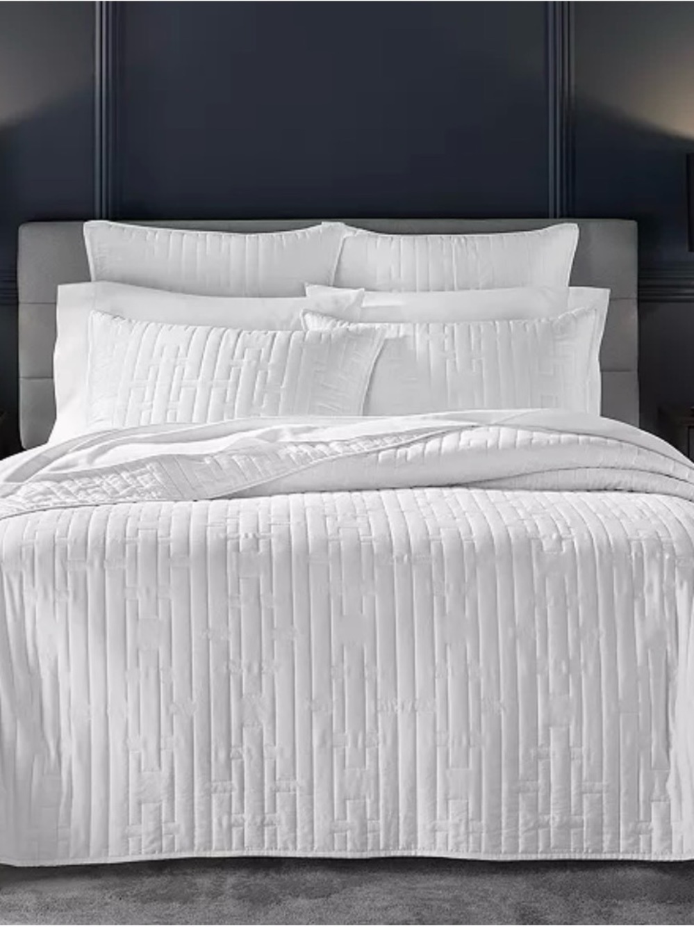 Hotel Collection Chain Links Coverlet Set, King 110x96 In